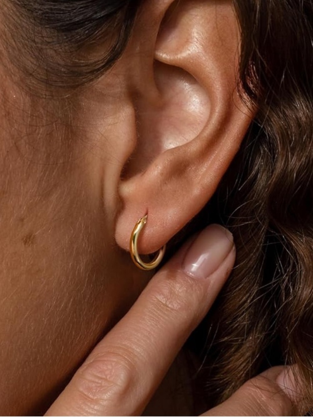 Stainless steel gold plated hoops brand new 18mm